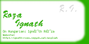 roza ignath business card